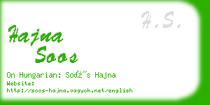 hajna soos business card